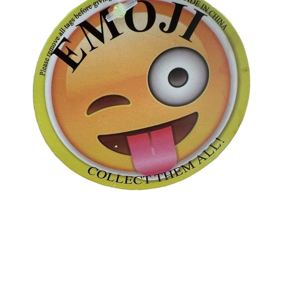 Emoji Sad Smiley Plush Fuzzy Yellow Black‎ Eyes 5” Tall - Picture 4 of 5